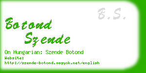 botond szende business card